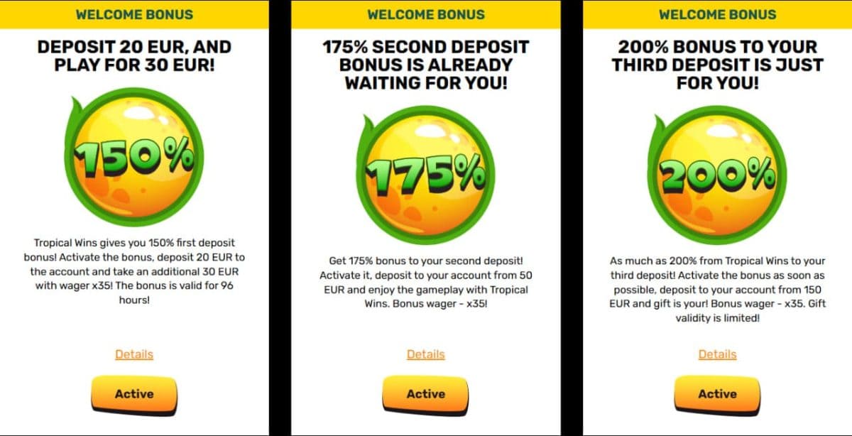 Tropical Wins Welcome Offer — 50 Free Spins & Wagering Maths image 1